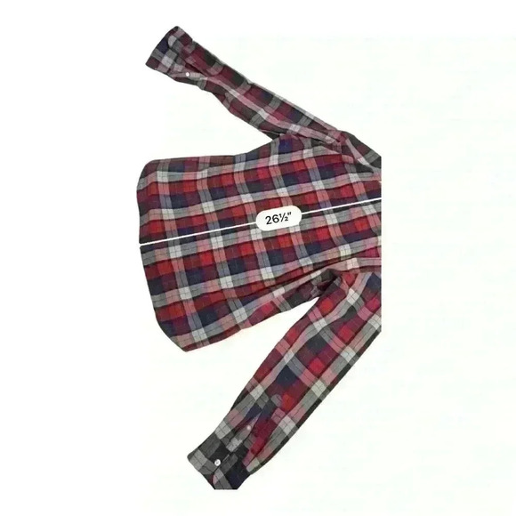 J Crew Quality Woven Shirt Mens Large Slim Fit Plaid Long Sleeve Button Down - Picture 4 of 8